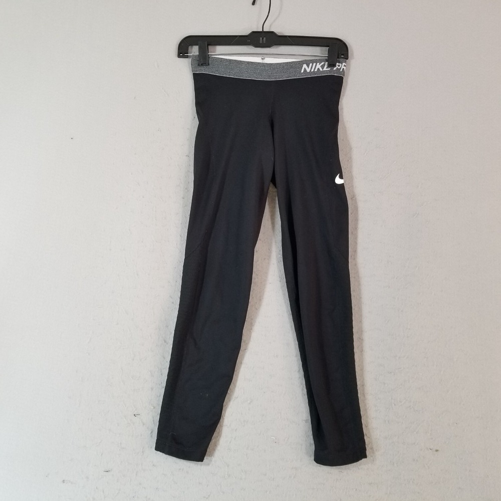 Nike Pro Youth Leggings Large Black Yoga Pants Compression Athletic